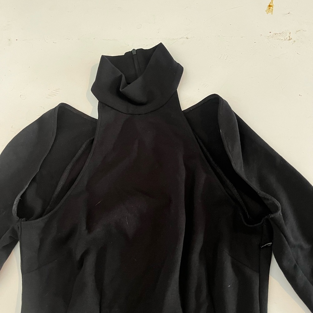 Black Turtleneck Long Sleeve Dress